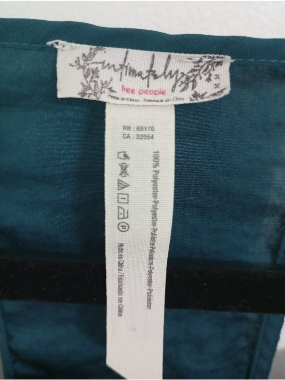 Free People Intimately Teal Strappy Ruffle Mini Dress Sleeveless Size M - Picture 2 of 9